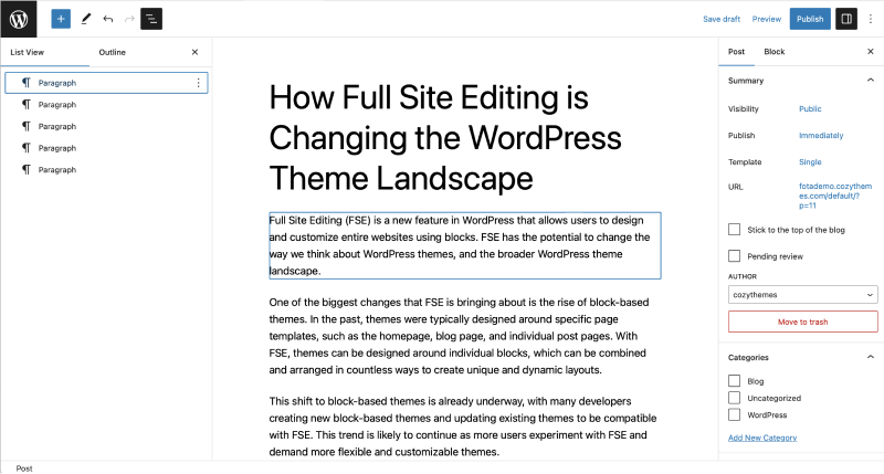 How Full Site Editing is Changing the WordPress Theme Landscape